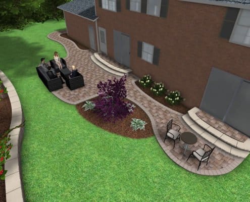 3D Backyard Patio Design