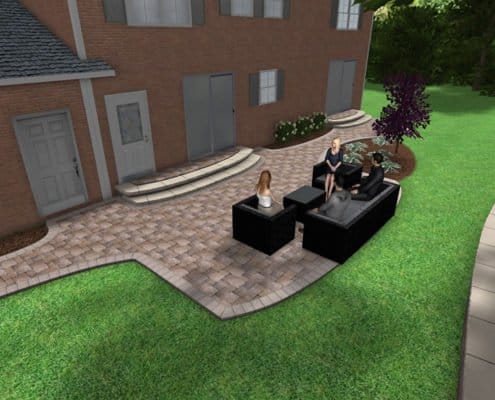 3D Backyard Patio Design