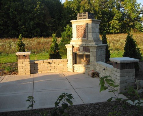 Built-in Outdoor Fireplace Whitefish Bay, WI