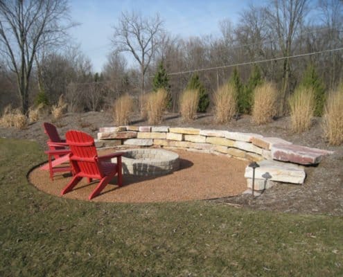Firepit with Decorative Stones