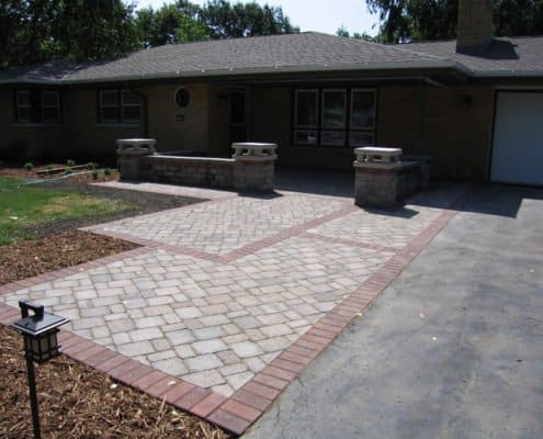 decorative front walkway