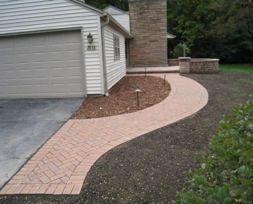 front curved walkway
