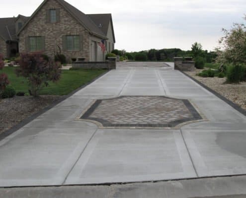 concrete driveway paver insert