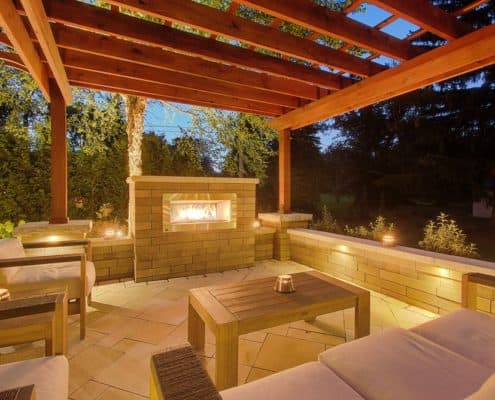 Night Patio With Lighting