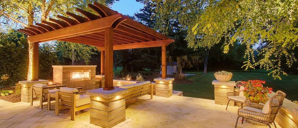 Night Patio With LED Lights