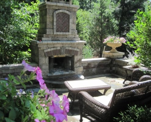 Custom Designed Outdoor Fireplace